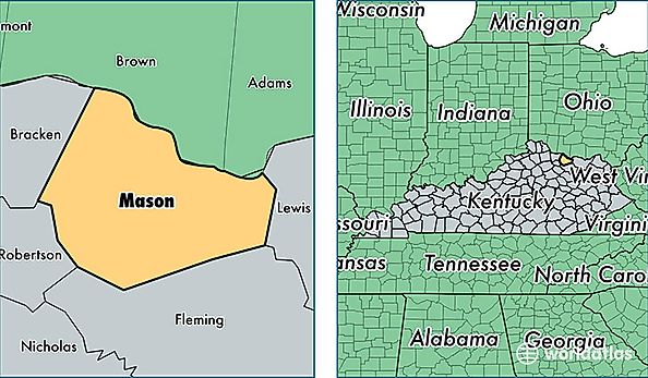 location of Mason county on a map
