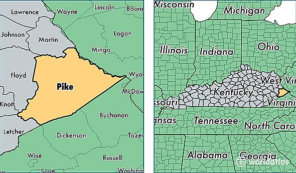 location of Pike county on a map