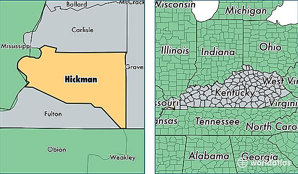 location of Hickman county on a map