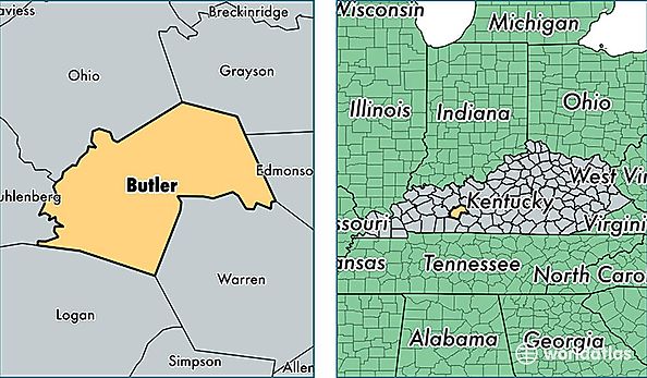 location of Butler county on a map