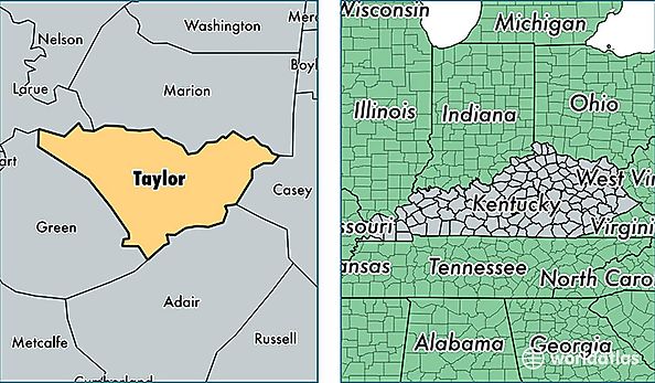 location of Taylor county on a map
