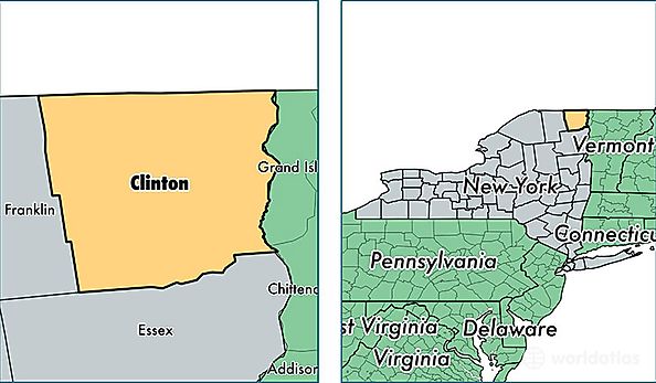 location of Clinton county on a map