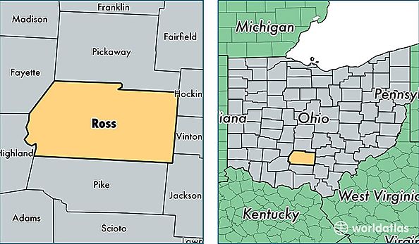 location of Ross county on a map