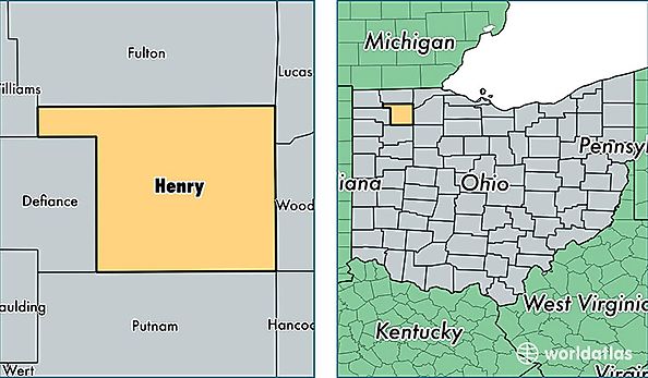 location of Henry county on a map