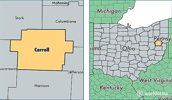 location of Carroll county on a map