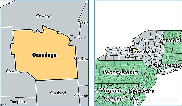 location of Onondaga county on a map