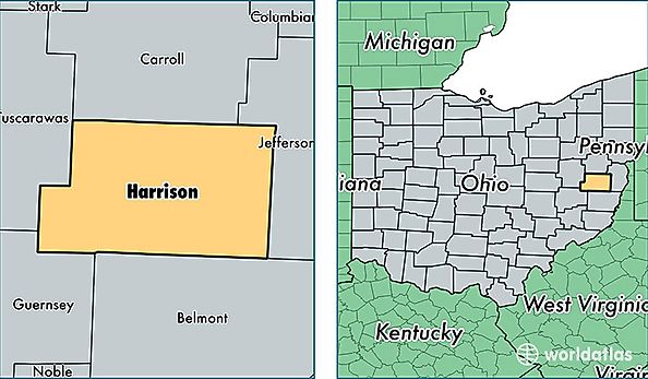 location of Harrison county on a map