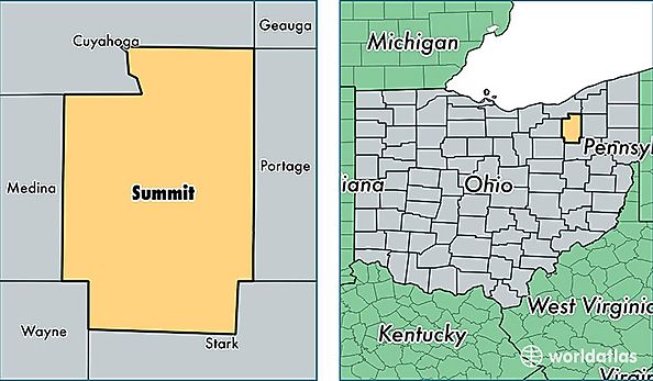 location of Summit county on a map