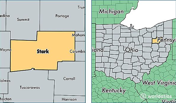 location of Stark county on a map
