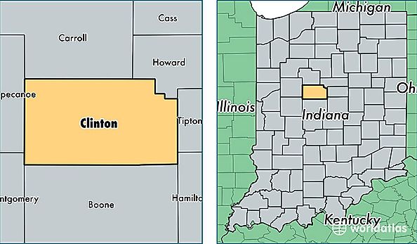 location of Clinton county on a map