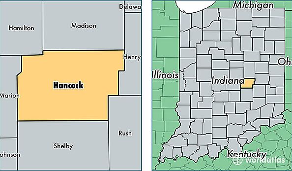 location of Hancock county on a map