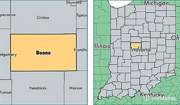 location of Boone county on a map