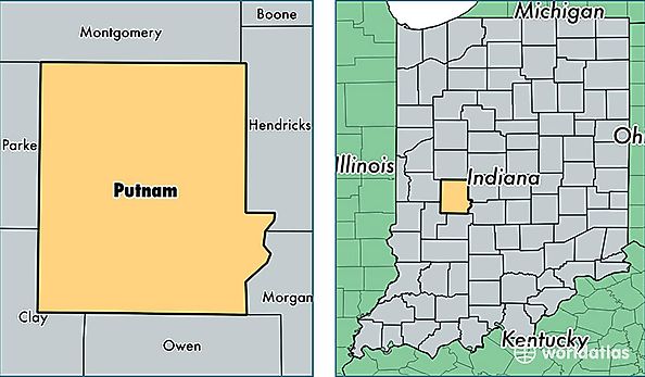 location of Putnam county on a map