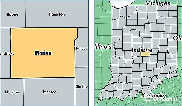 location of Marion county on a map