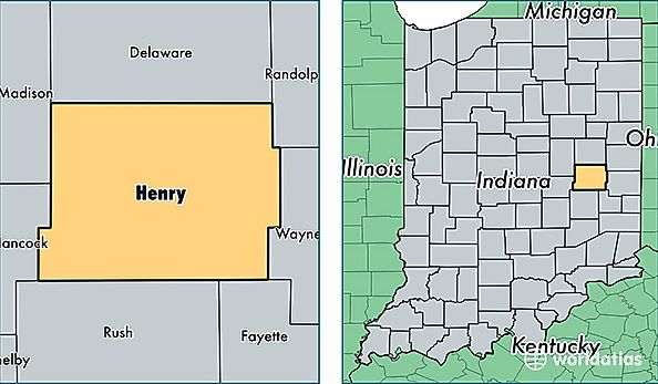location of Henry county on a map