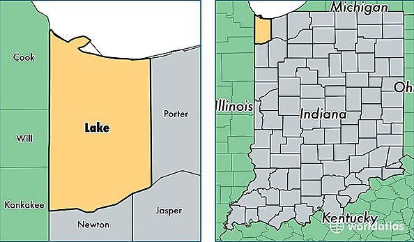 location of Lake county on a map
