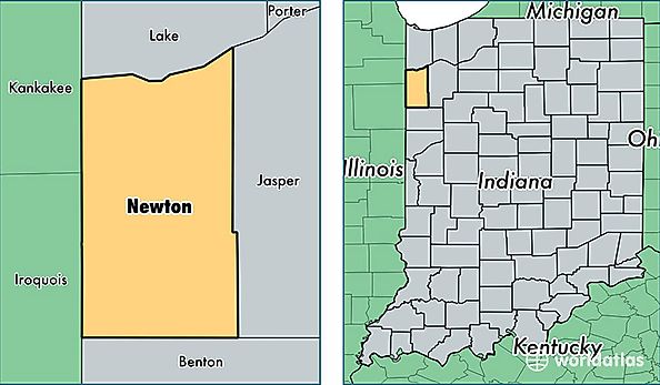 location of Newton county on a map
