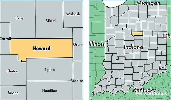 location of Howard county on a map