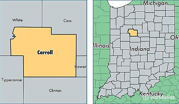 location of Carroll county on a map