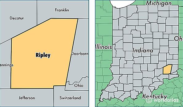 location of Ripley county on a map