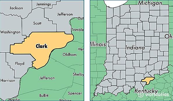 location of Clark county on a map