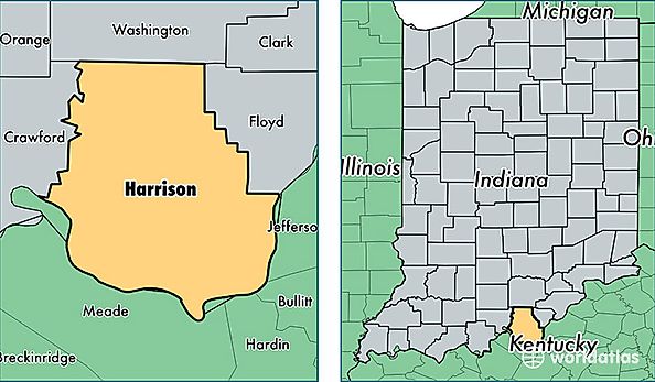 location of Harrison county on a map