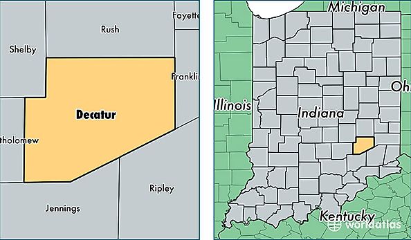 location of Decatur county on a map