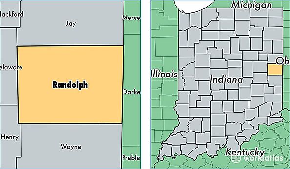location of Randolph county on a map
