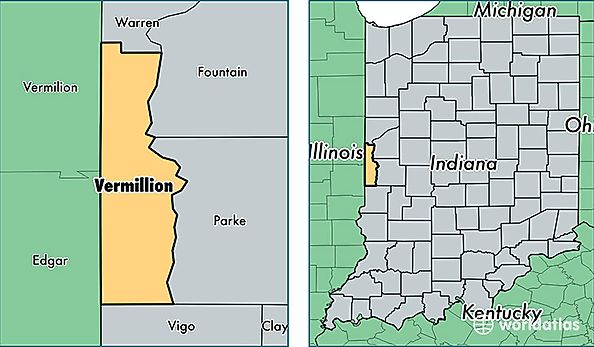 location of Vermillion county on a map