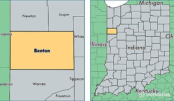location of Benton county on a map