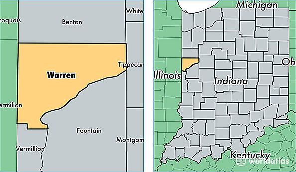 location of Warren county on a map