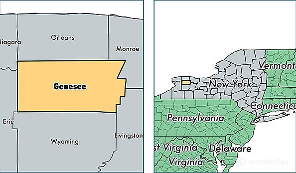 location of Genesee county on a map