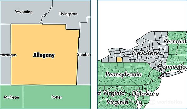 location of Allegany county on a map