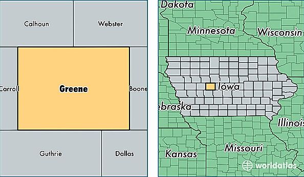 location of Greene county on a map