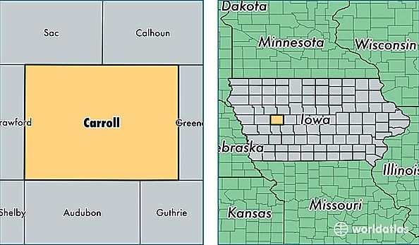 location of Carroll county on a map