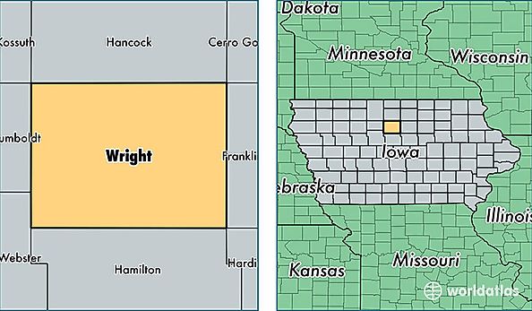 location of Wright county on a map