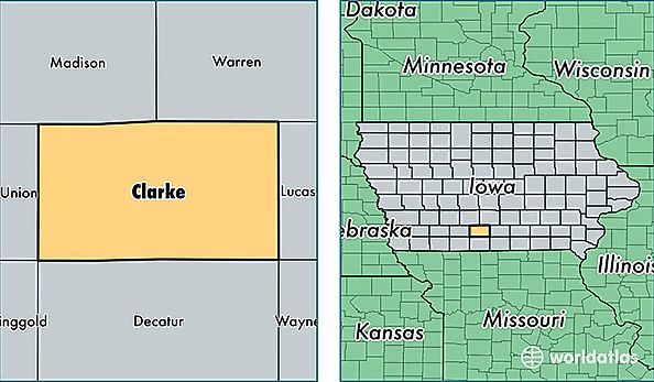 location of Clarke county on a map