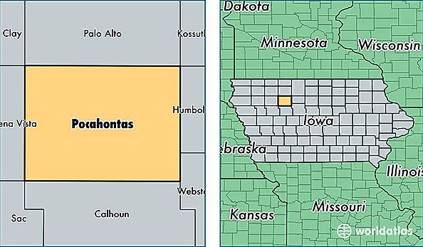 location of Pocahontas county on a map