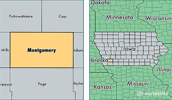 location of Montgomery county on a map
