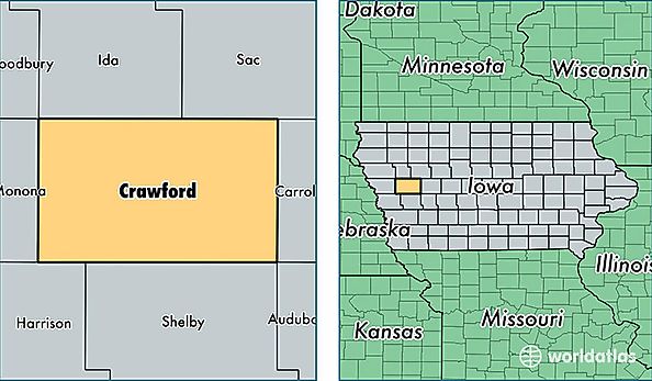 location of Crawford county on a map