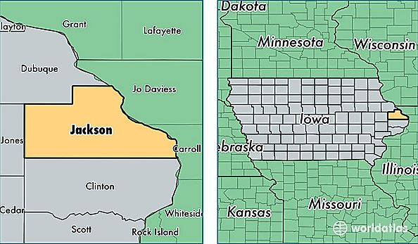 location of Jackson county on a map