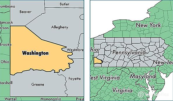 location of Washington county on a map