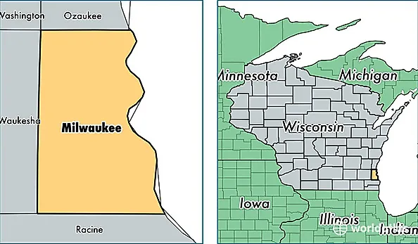 location of Milwaukee county on a map