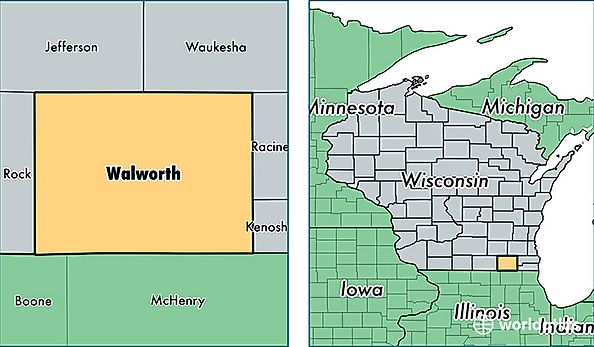 location of Walworth county on a map