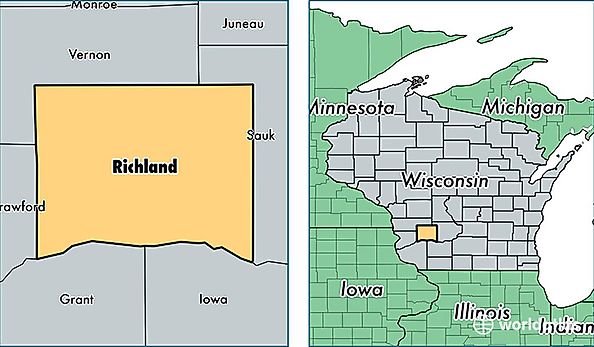 location of Richland county on a map