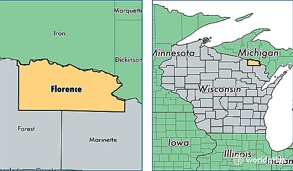 location of Florence county on a map