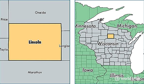 location of Lincoln county on a map