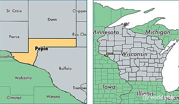 location of Pepin county on a map