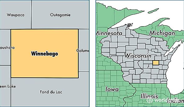 location of Winnebago county on a map