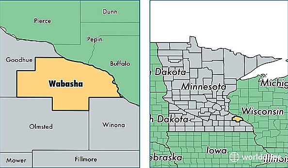 location of Wabasha county on a map
